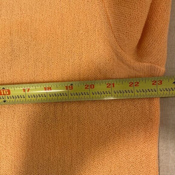 Larrimor’s quanpaca wool drop shoulder orange pullover sweater size L - Picture 7 of 8